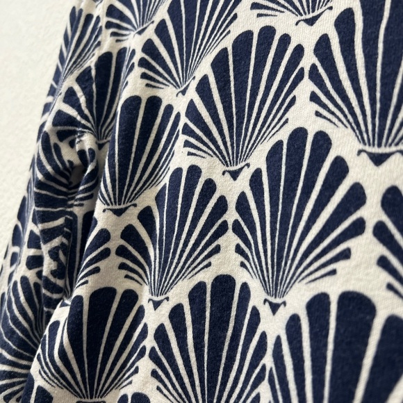 Merona Women's Navy Shell Pattern Cardigan L - Picture 5 of 7